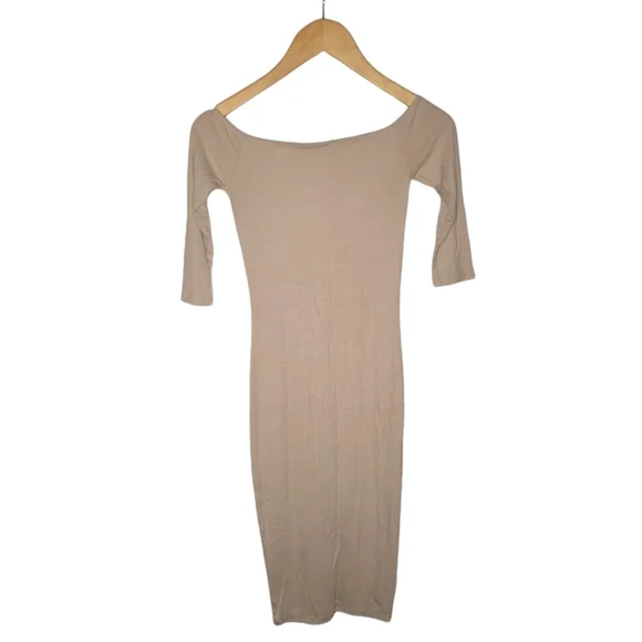 Tan Midi Dress From Fashion Nova - Picture 7 of 8